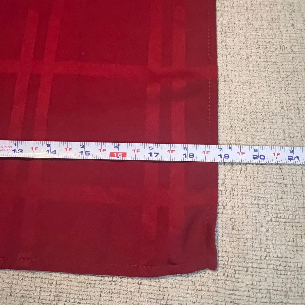 Set of‎ 4 Red Plaid Damask Cloth Napkins 18.5 Inch Square Dinner Table Linens